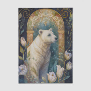 Art Nouveau Polar Bear Tissue Paper