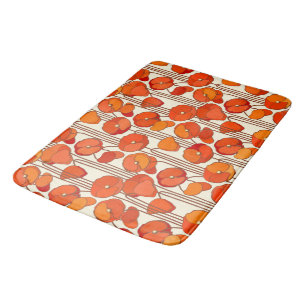 Art Nouveau Poppies Bath Mat