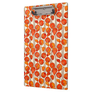 Art Nouveau Poppies Clipboard