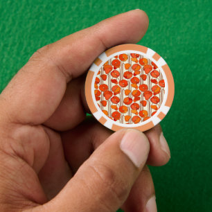 Art Nouveau Poppies Poker Chips