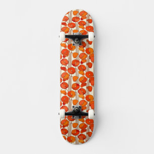 Art Nouveau Poppies Skateboard