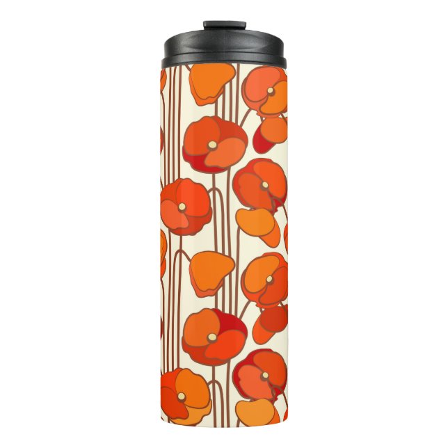 Art Nouveau Poppies Thermal Tumbler (Front)