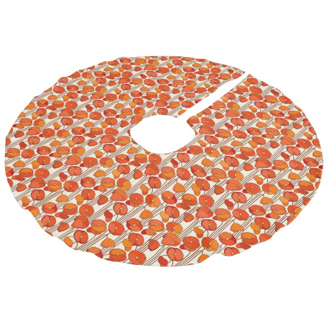 Art Nouveau Poppies Tree Skirt (Angled)