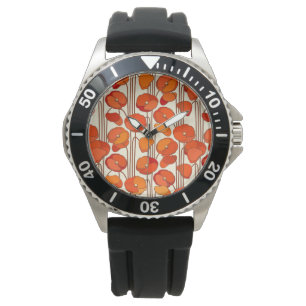 Art Nouveau Poppies Watch