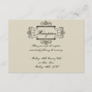 Art Nouveau Posh Wedding Reception Invitation