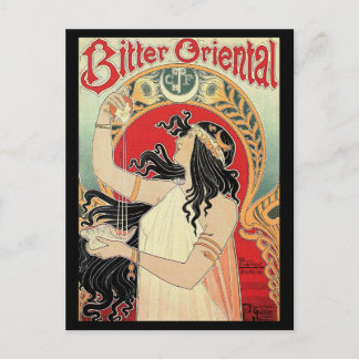 Art Nouveau Postcard:  "Bitter Oriental" Postcard