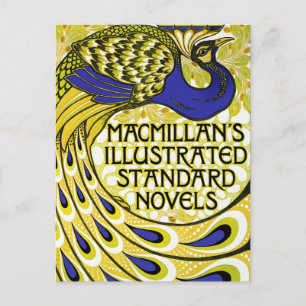 Art Nouveau Postcard: Peacock Illustration Postcard