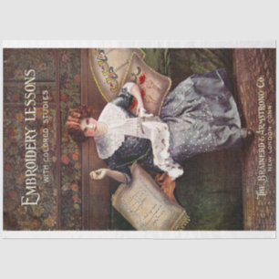 Art Nouveau Poster 26 Embrodery Sewing Decoupage Tissue Paper