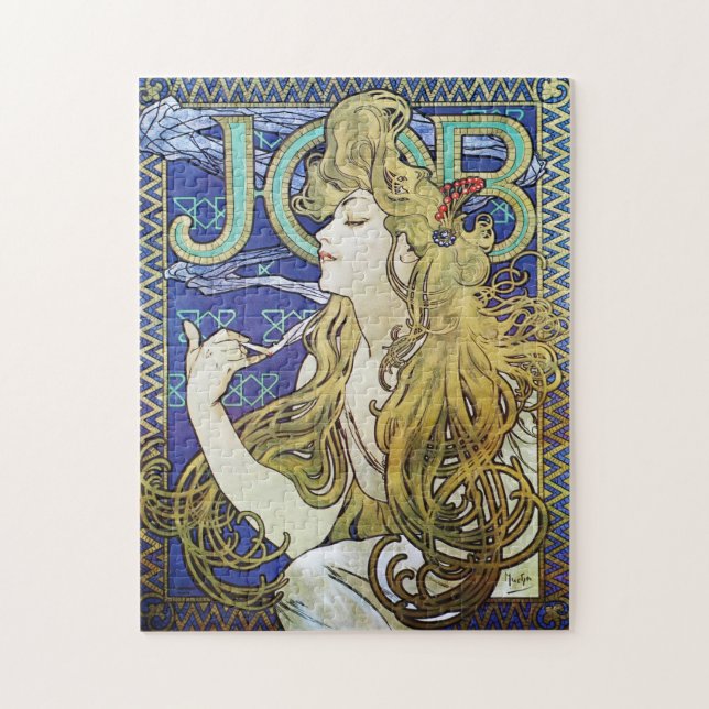 Art Nouveau Poster by Alphonse Mucha - Job Girl Jigsaw Puzzle (Vertical)