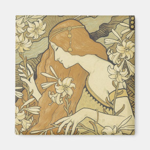 Art Nouveau Poster Magnets