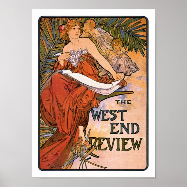 Art Nouveau Poster:  Mucha - West End Review Poster (Front)