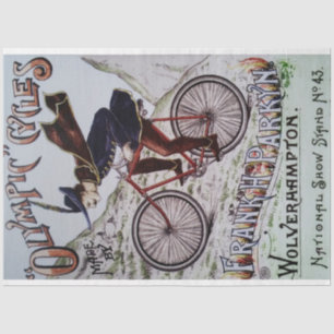 Art Nouveau Poster Olympic Cycle Decoupage Tissue Paper