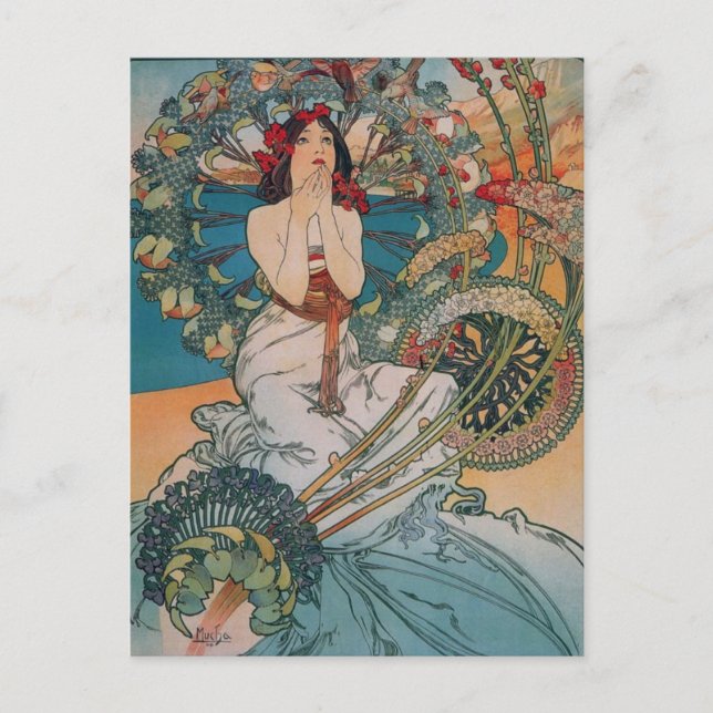 Art Nouveau Poster Postcard (Front)