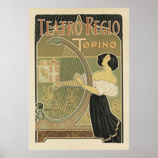 Art Nouveau Posters - Teatro Regio (Front)