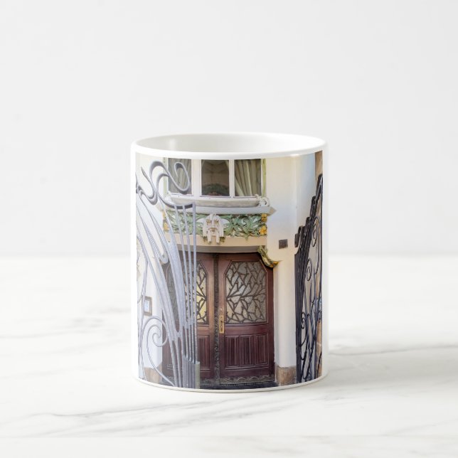 Art Nouveau Prague Door Coffee Mug (Center)