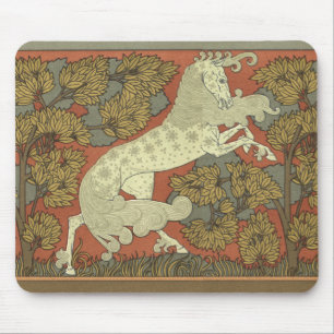 Art Nouveau Prancing Horse Mouse Mat