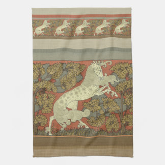 Art Nouveau Prancing Horse Towel