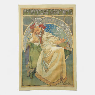 Art Nouveau Princess Hyacinth Kitchen Towel