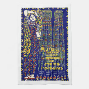 Art Nouveau Printing Ink Ad Tea Towel