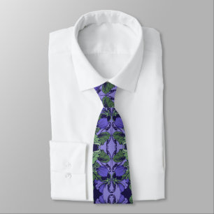 Art Nouveau Purple Floral Tie