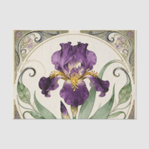 Art Nouveau Purple Iris Tissue Paper