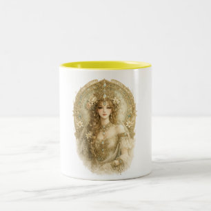 Art Nouveau Queen Floral Watercolor Mug