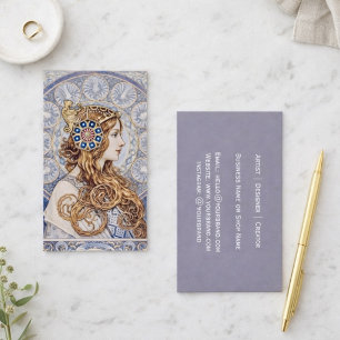 Art Nouveau Queen Portrait Business Card