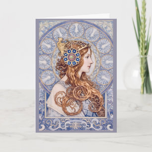 Art Nouveau Queen Portrait Card