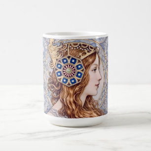 Art Nouveau Queen Portrait Coffee Mug
