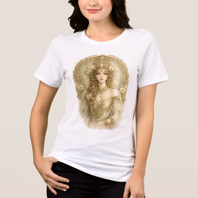 Art Nouveau Queen Tri-Blend Shirt (Front)