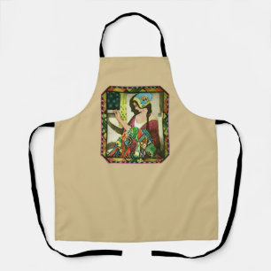 Art Nouveau Quilter – Vintage Sewing Woman  Apron