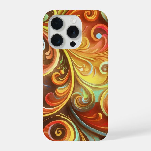 Art Nouveau: Radiant Baroque twirls  iPhone Case (Back)