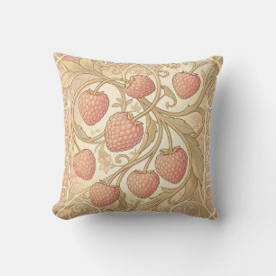 Art Nouveau Raspberry Pattern Cushion