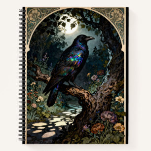 Art Nouveau Raven Notebook