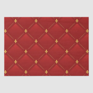 Art Nouveau red and gold holiday Tissue Paper