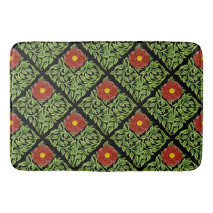 Art Nouveau Red Rose De Morgan  Bath Mat