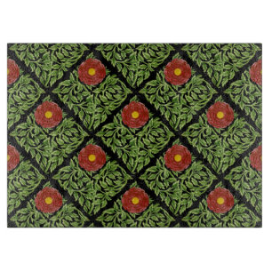Art Nouveau Red Rose De Morgan  Cutting Board