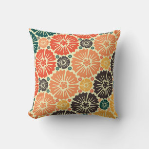 Art Nouveau Retro Wallpaper Design. Cushion
