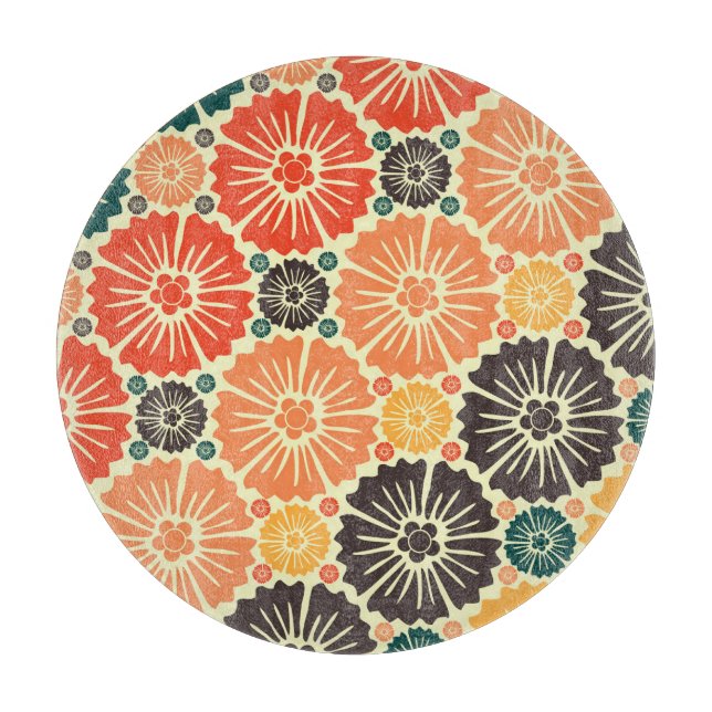 Art Nouveau Retro Wallpaper Design. Cutting Board (Front)