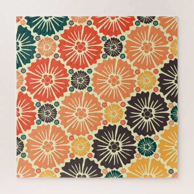 Art Nouveau Retro Wallpaper Design. Jigsaw Puzzle (Vertical)