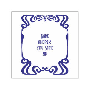 Art Nouveau Return Address Self-inking Stamp