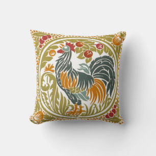 Art Nouveau Rooster Cushion