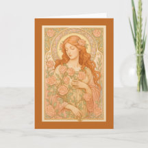 Art Nouveau Rose Maiden