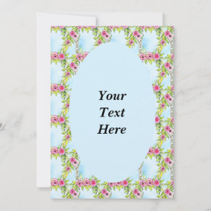 Art Nouveau Rose Weave Pattern Invitation