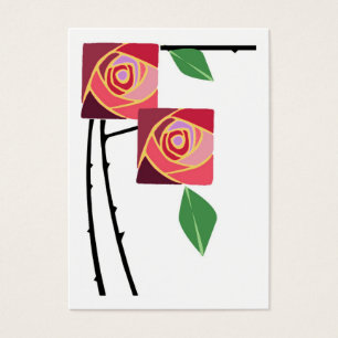 Art nouveau roses and thorns