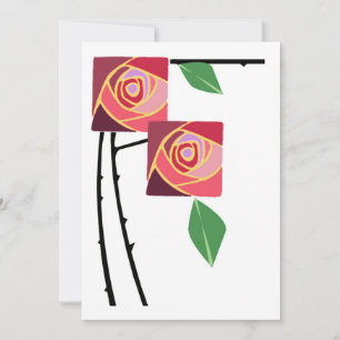 Art Nouveau roses and thorns