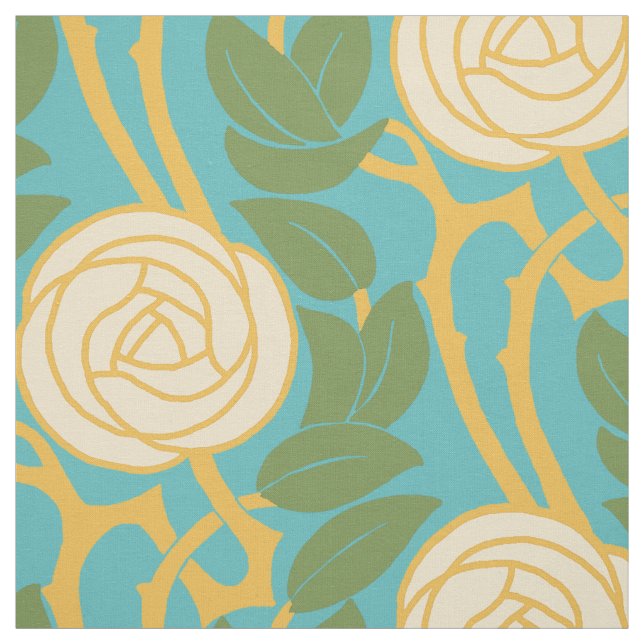 Art Nouveau Roses Fabric (Swatch)