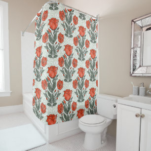Art Nouveau roses pattern  Shower Curtain