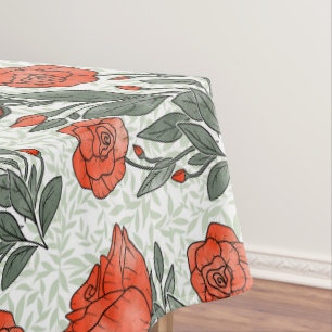 Art Nouveau roses pattern Tablecloth