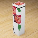 Art nouveau roses wine box<br><div class="desc">Wine and roses make a romantic gift box
Room on the back to add words</div>